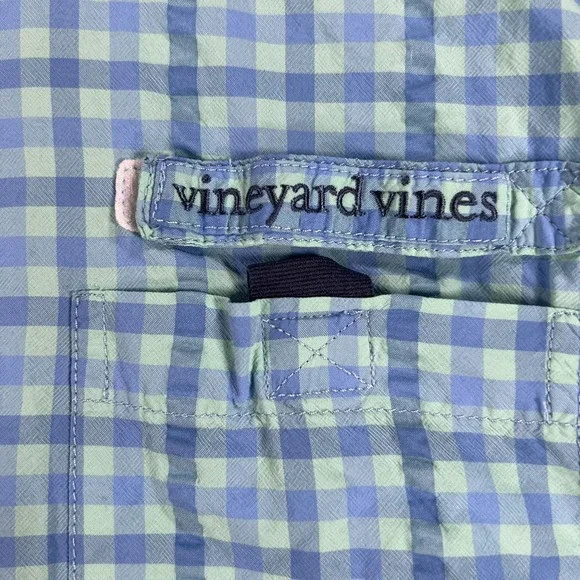 Vineyard Vines Mens Harbor Shirt Small Blue Green Check Long Sleeve Button Down - Picture 7 of 14